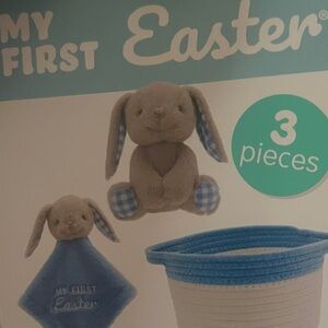 My First Easter Plush Bunny Gift Set - Blue